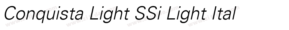 Conquista Light SSi Light Italic字体转换